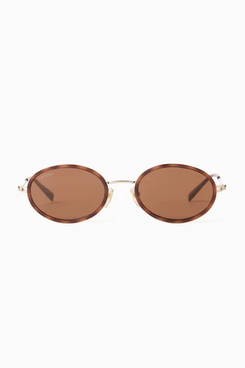 Oval Sunglasses in Metal