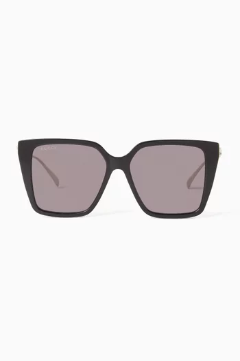 Square Sunglasses in Acetate & Metal