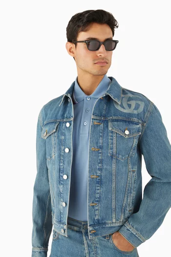 نظارة شمسية بإطار بيضاوي أسيتات