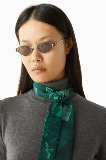 Oval Sunglasses in Metal