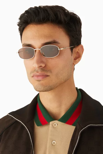Oval Sunglasses in Metal