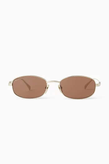 Oval Sunglasses in Metal