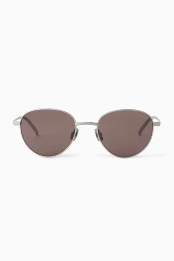 Round Sunglasses in Titanium