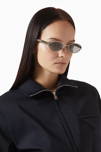 Sardine Oval Sunglasses in Metal