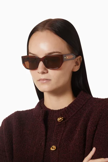 Intrecciato Square Sunglasses in Acetate