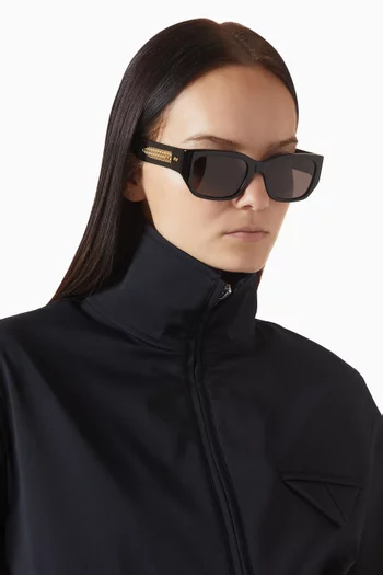 Intrecciato Square Sunglasses in Acetate