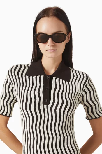 Classic Oval Sunglasses in Acetate