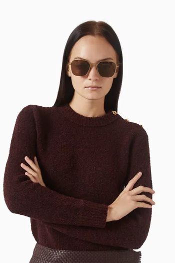 Square Sunglasses in Metal