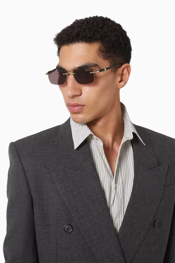 Rectangle Sunglasses in Metal