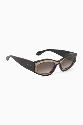 Cat-Eye Sunglasses in Two-tone Acetate