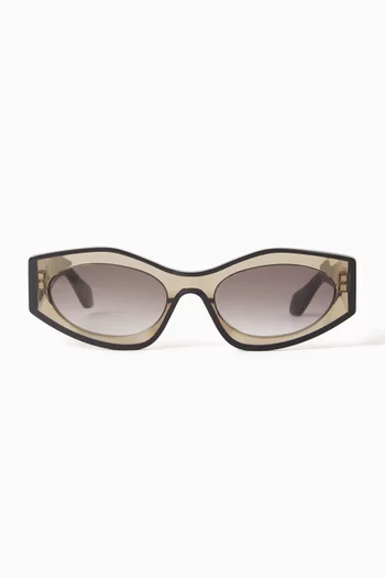 Cat-Eye Sunglasses in Two-tone Acetate