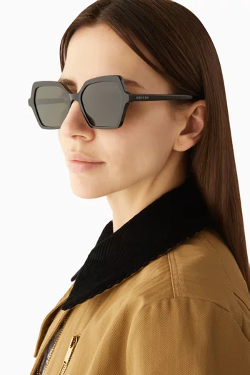 Oversized Square Sunglasses in Acetate