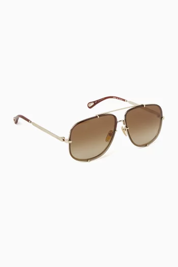 Aviator Sunglasses in Metal