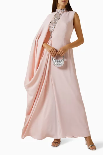 فستان عاليا مزين بتطريزات