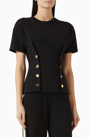 Button Corset T-shirt in Jersey