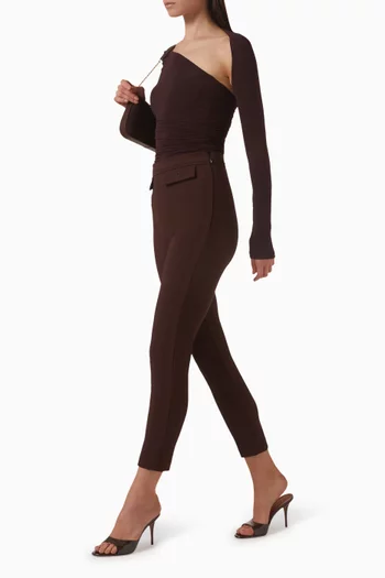 Double-layer Pants in Stretch-crepe