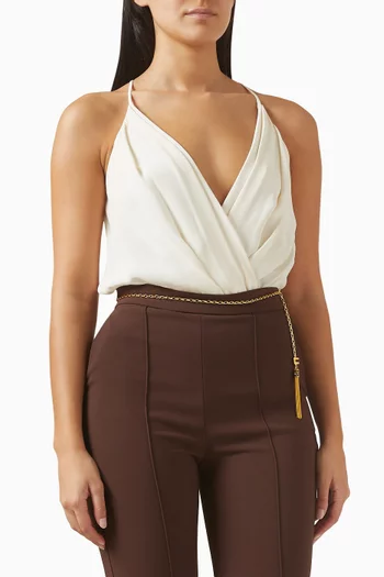 V-neck Bodysuit in Viscose