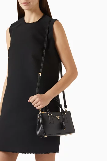 Mini Galleria Tote Bag in Patent Saffiano Leather