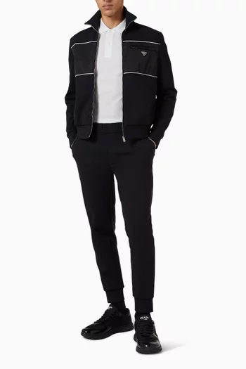 بنطال رياضي بتفاصيل نايلون معاد تدويره