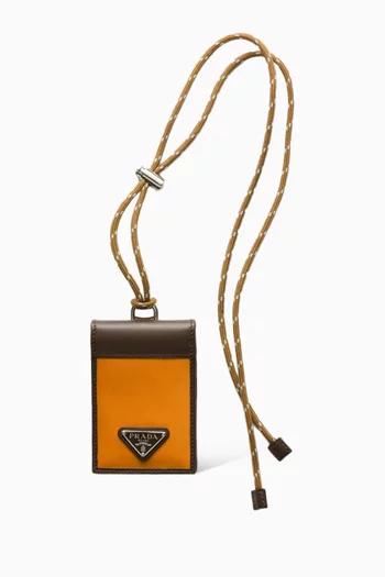 Speedrock Card Case with Strap in Re-Nylon & Leather