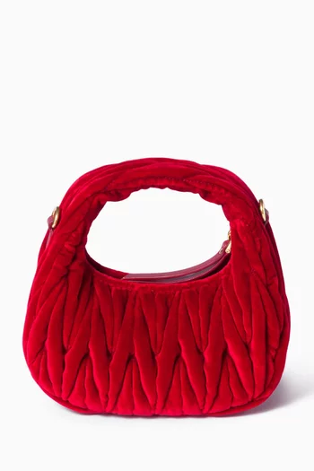 حقيبة هوبو واندر ميني مخمل مبطن