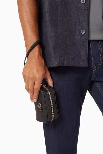 حافظة بشعار الماركة جلد سافيانو