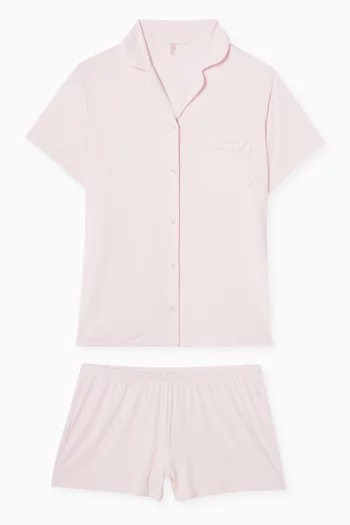 Sleep Short Sleeve Button Up Set