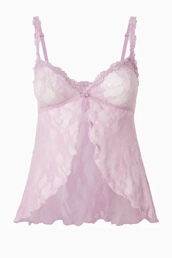 Stretch Lace Babydoll Top