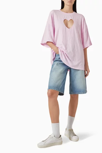 Worn In Jersey Oversized Heart T-shirt