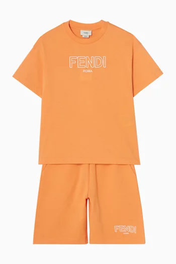 شورت مطرز بشعار الماركة قطن