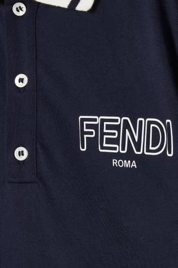 Logo-embroidered Polo Shirt in Cotton Pique