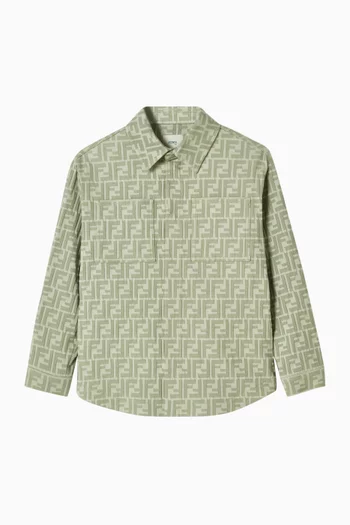 جاكيت بنقشة شعار الماركة بالكامل