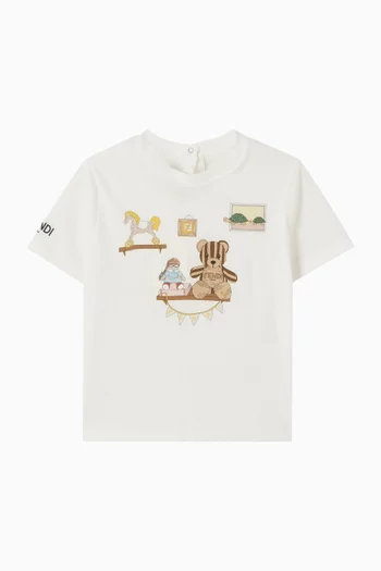 Graphic-print T-shirt in Cotton