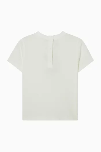 Dog Embroidered T-shirt in Cotton