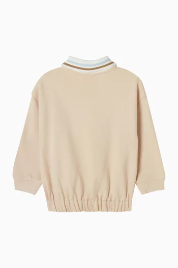 Teddy Logo Polo Sweatshirt