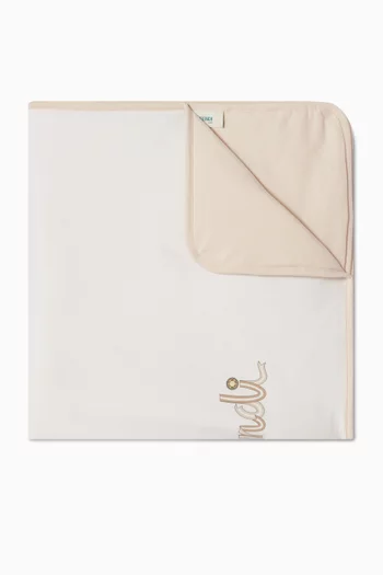 بطانية بطبعة شعار الماركة قطن