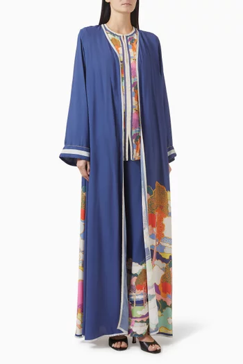 Floral-print Abaya Set