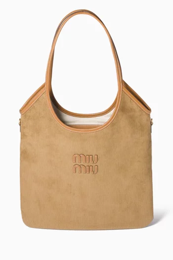 حقيبة كتف آيفي قماش مخملي مضلع