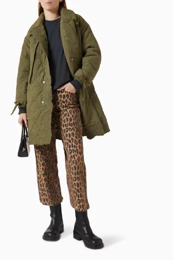 Kenny Leopard-print Jeans in Stretch-denim