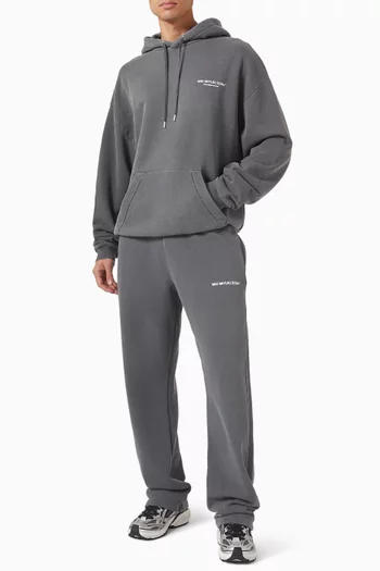 بنطال رياضي يونيفورم بساقين واسعتين مزيج قطن