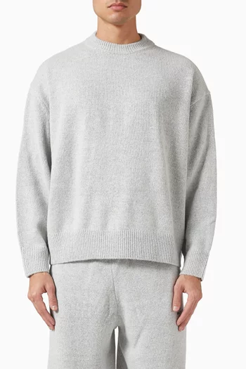 Crewneck Sweater in Mohair-blend Knit