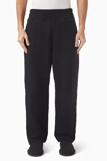 بنطال رياضي بقصة ساقين واسعتين قطن ثقيل بوزن 800 غرام لكل متر مربع