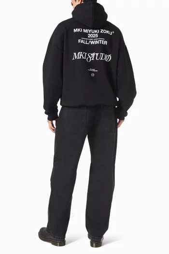 Script Hoodie in Cotton