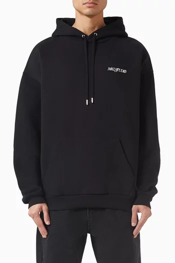 Script Hoodie in Cotton