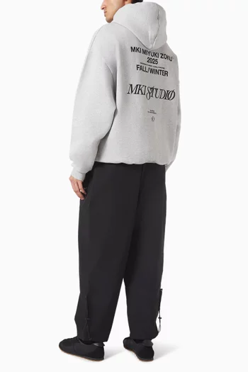 Script Hoodie in Cotton