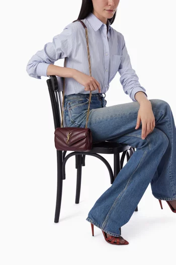 حقيبة لولو ميني جلد ماعز مبطن