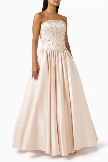 strapless open back dress Mac Duggal 20528