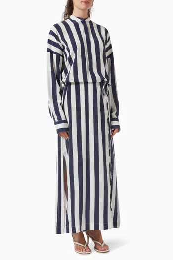 Orta Maxi Shirt Dress in Silk Crepe de Chine