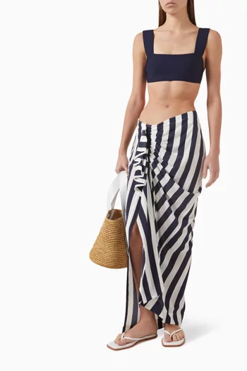 تنورة اورتا طويلة بدرابيه حرير