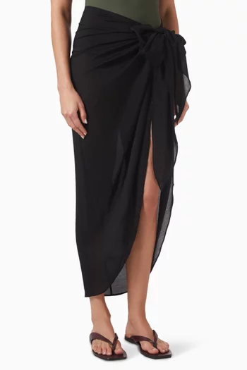 Cremona Tie-front Sarong in Rayon Voile